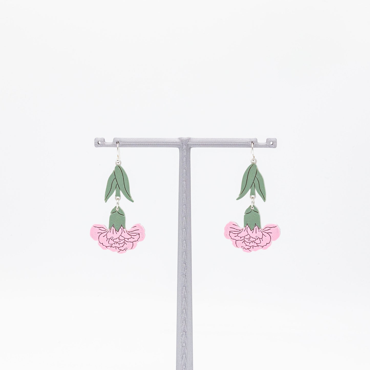 Carnation Flower Earrings | Sterling Silver 925