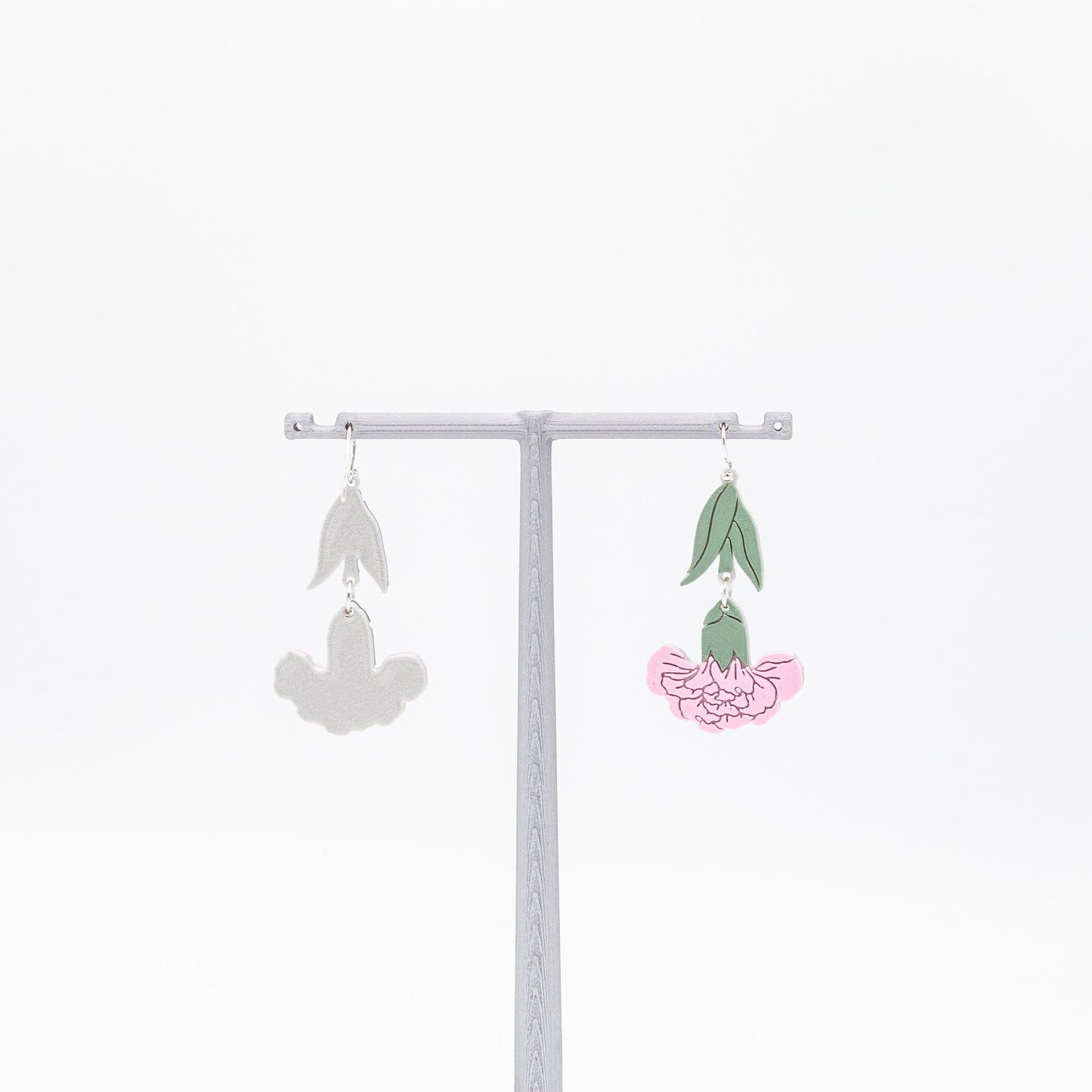 Carnation Flower Earrings | Sterling Silver 925