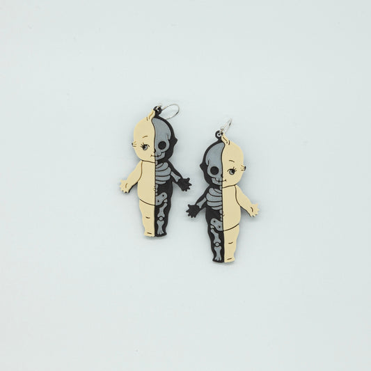 Skeleton Kewpie Doll Earrings | Sterling Silver 925