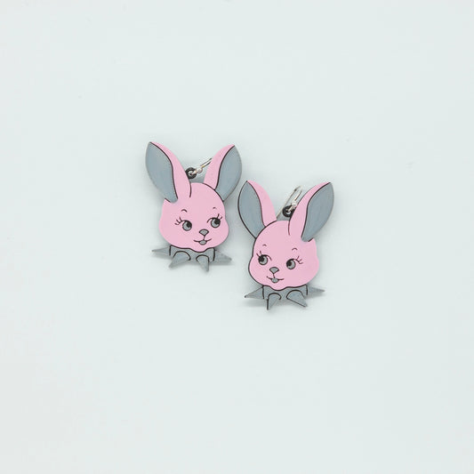 Vintage Kitsch Punk Bunny Earring | Sterling Silver 925